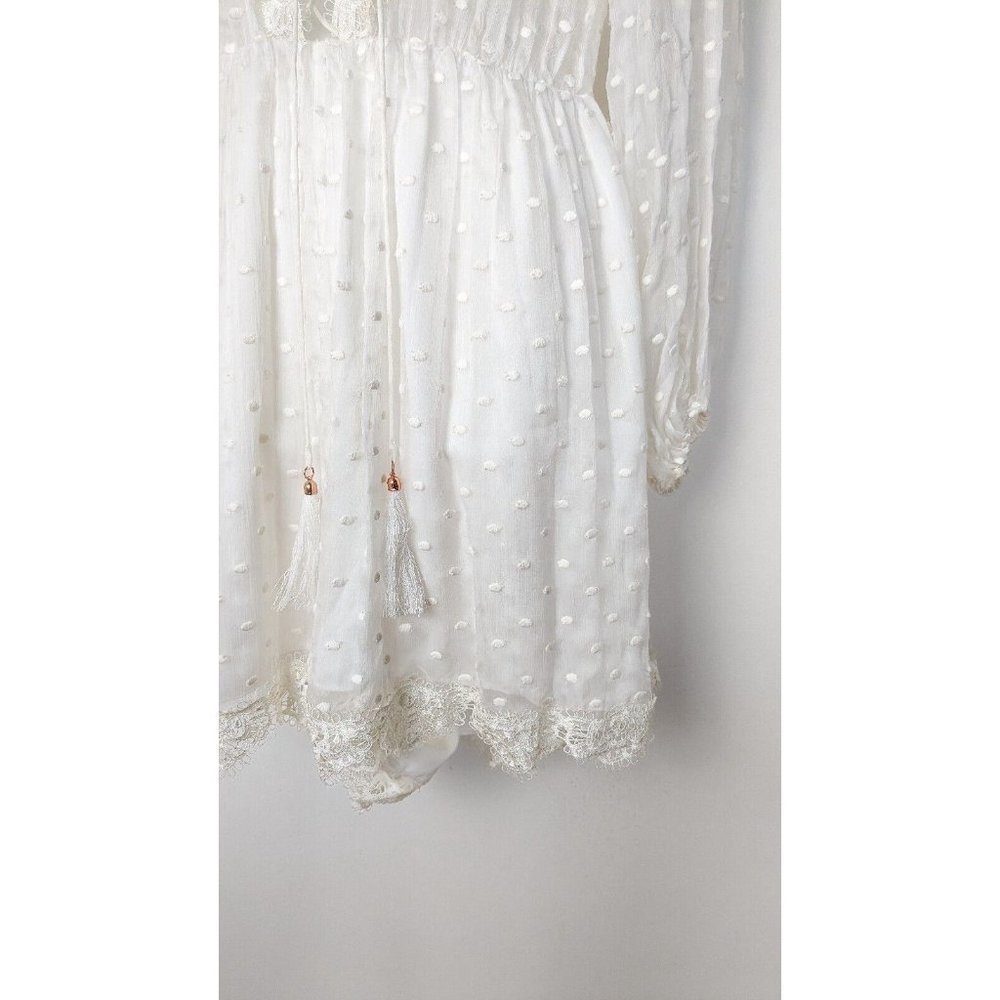 Zimmermann Oleander Lattice Playsuit Silk Size 1 / 10 - Picture 13 of 16